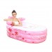 Bathtubs Freestanding Household Inflatable Folding Tub Adult Thicker Insulated Hot Tub SPA Tub (Medium) (Color : Pink) - B07H7JTCS2